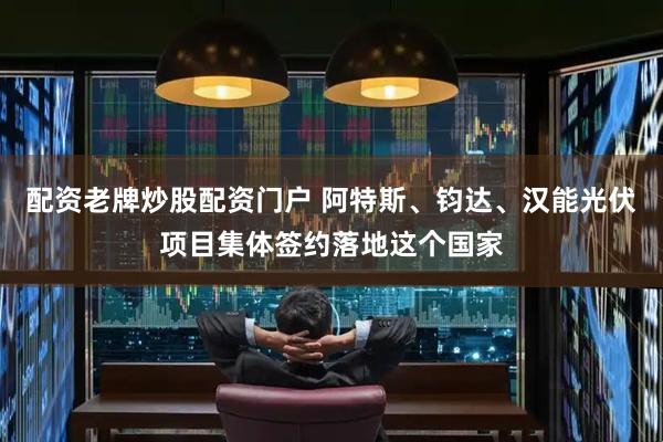 配资老牌炒股配资门户 阿特斯、钧达、汉能光伏项目集体签约落地这个国家